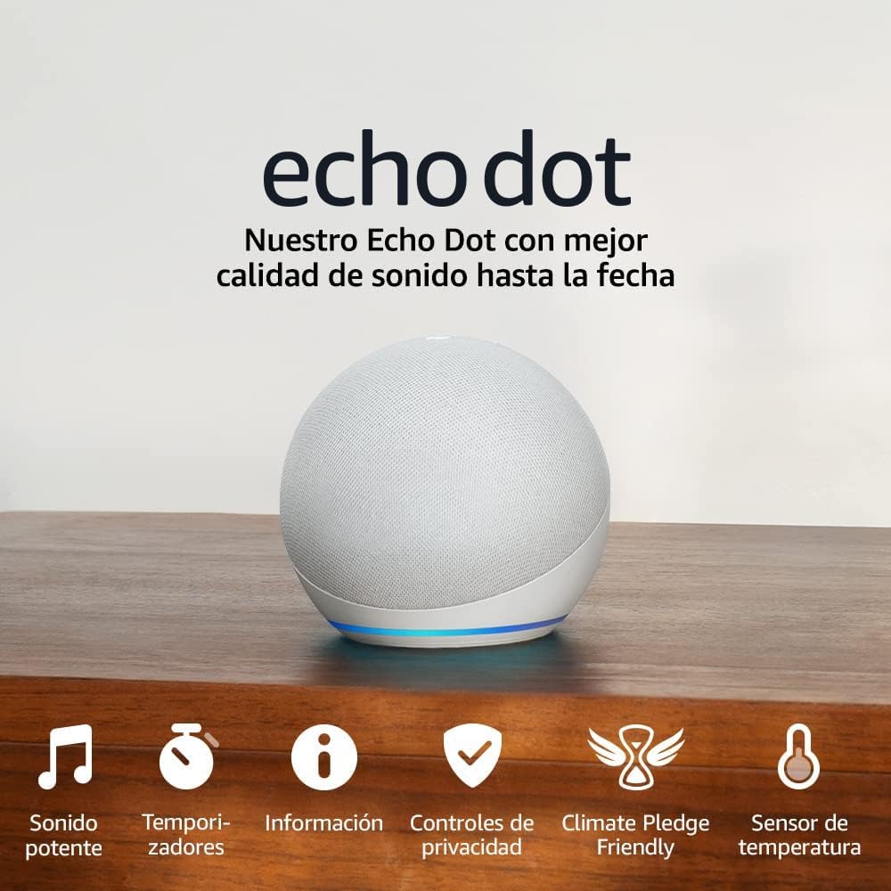 Altavoz inteligente echo dot, blanco